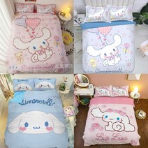 산리오 시나모롤 침대 침구 커버세트 이불 베개 커버 어린이 싱글 더블 4375412068, BH