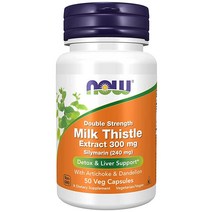 NOW Foods 실리마린 밀크씨슬 추출물 200캡슐나우푸드(now foods), 50 Veg Capsules