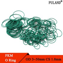 CS 1mm OD 4 ~ 50mm 녹색 FKM 불소 고무 O 링 씰링 개스킷 절연 오일 고온 저항, OD 50mm ID 48mm, Green