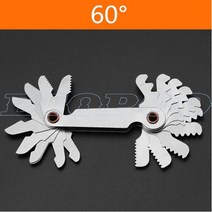 블록게이지 측정 웨지 반경 템플릿 반경 플레이트 필렛 외부 내부 오목 볼록 도구, 미터법 60도