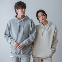 앨빈클로 무지 오버핏 더블 코튼 후드 티셔츠 AVH849 (7 COLOR)