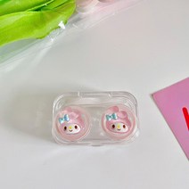 Kawaii Sanrio Kuromi Cinnamoroll Pachacco 마이 멜로디 컬러 콘택트 렌즈 케이스 스크류 캡 미포함 입체 장식, 03 My Melody