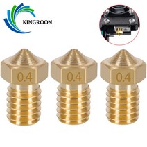 Kingroon 10pcs v5 v6 e3d 노즐 0.2 0.3 0.4 0.5 0.6 0.8 1.0mm 3d 프린터 부품 m6 스레드 1.75mm 3mm 필라멘트 용 모든 금속 노, 0.6mm 1.75mm