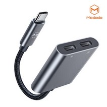맥도도 [Mcdodo] USB C to C타입 오디오 + 충전 듀얼 젠더, C타입 오디오 + C타입 충전 듀얼 젠더