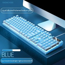 기계식 키보드 LED 게이밍 갈축 104 키 게임 유선 색상 일치 백라이트 느낌 컴퓨터 e-스포츠 주변 장치 데스크탑 노트북, 3-백색광