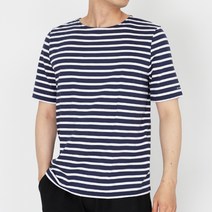 세인트제임스 남녀공용 보트넥 스트라이프 반팔티셔츠 LEVANT MODERNE(MARINE/NEIGE)