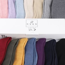 매일양말 여성용 파스텔 주르미 골지 중목 양말 5켤레 세트