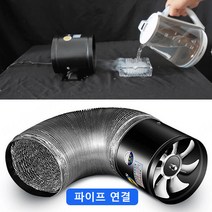 원형 배기 팬 파이프 환기 팬 가정용 주방 강력한 원통형 전월세 주택 유기물 연기 제거 팬 환기 팬, 블랙, 그라인더