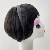가발점빵 부분가발 여성 사계절 생머리 단발 헤어밴드 가발, 앞머리용자연갈색(-3000원)