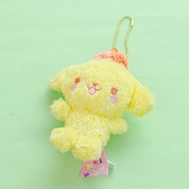 카와이 산리오 플러시 키티 쿠로미 마이 멜로디 시나모롤 귀여운 부드러운 봉제 인형 키 체인 배낭 펜던트 소녀용 작은 선물, Pom Pom Purin