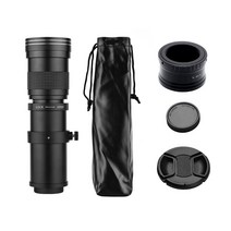 캠코더렌즈 카메라렌즈 카메라 MF 슈퍼 망원 줌 렌즈 420-800mm T2 마운트 1/4 스레드 캐논 Mark II, 01 Black