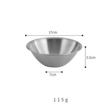가벼운그릇 법랑그릇 한국식 304 스테인레스 스틸 샐러드 국수 그릇 디저트 상업용 골드 메탈 실버 냄비 레스토랑 사이드 디시 소스, 4.17CM