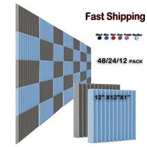 방음재 흡읍재 방음벽설치 가정용방음벽 방음부스 어쿠스트 폼 패널 스튜디오 방음 스폰지, 02=BlackBlue_24pcs, 1개