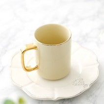 에크린스 24K 골드라인 머그컵 300ml 2P세트, 1세트, 베이지
