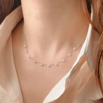 진주 실버925 은목걸이 cherry necklace