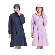 포커스온라이프 여성 패션 레인코트 후드 우의 우비