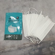 3중구조 일회용마스크 흰색 대형 5개입(교환 환불불가), 상세페이지 참조