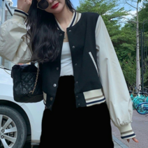 나루니 숏야구점퍼 크롭야구점퍼 캠퍼스룩 대학생야구점퍼 과잠스타일 캐주얼