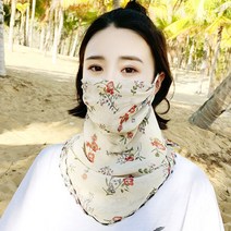 2개구성 나들이 스카프 마스크 햇빛차단 목커버 밴드