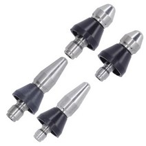 압력 와셔 터보 노즐 스테인레스 스틸 뾰족한 5000PSI 화장실 용 견고한 고효율 미니, 01 Style1