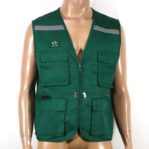 ITR-v2a T/C조끼 녹색 남자조끼 남자작업복조끼 팀복, 3XL