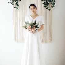 여신 화이트 셀프웨딩원피스 빈티지웨딩드레스
