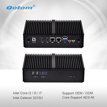 미니PC 팬리스 Qotom-미니 PC Q300S 셀러론 코어 i3 i5 i7 듀얼 기가비트 이더넷 LAN 컴퓨터, [01] Q310S 3215U NO WiFi, [05] 4G RAM 64G SSD