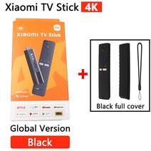 Xiaomi-Mi TV 스틱 4K 안드로이드 11 HDR 쿼드 코어 2GB 8GB 블루투스 와이파이 구글 어시스턴트 글로벌 버전 5.0, [01] Mi tv stick 4K, [06] add BLACK full cover