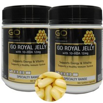 뉴질랜드 고헬시 로얄제리 로얄젤리 1000mg with 10-HDA 12mg 180정 2통 Go Healthy Royaljelly, 180캡슐, 2개