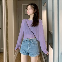 여름 날씬해 보이는 자외선 차단제 긴팔 티셔츠