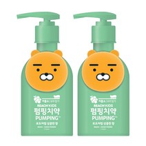 리치 키즈 피규어 펌핑치약 라이언 포도맛 불소함유, 160g, 2개