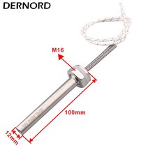 DERNORD 24v 침수 카트리지 히터 M16 스레드 스테인레스 스틸 가열 요소 관형 히터 12v 50w/100w/150w/200w, 01 50w 12x100mm, 02 24V