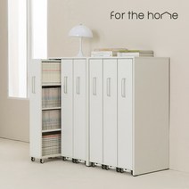 포더홈 세이버 슬라이딩 낮은형 만화 책장 책꽂이 다용도수납장 주방수납장 서랍장 팬트리 이케아st, 화이트 화이트_우형