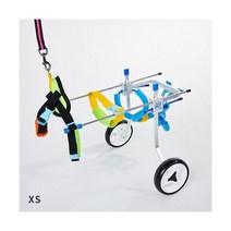 강아지휠체어 강아지 재활 보조기 반려동물 휠체어 훈련 자동차 뒷다리 장애인 개 뒷다리 재활 지원 전원 자동차 수의학 장비, XS A