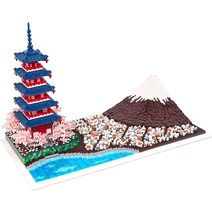 루루펀 프리미엄 나노블럭 후지산 벚꽃 오층탑 레고 선물세트, 루루펀 후지산 벚꽃 오층탑