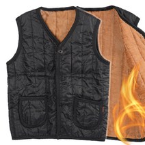 방한 누빔 단추 조끼 남녀공용 프리사이즈 방한 베스트