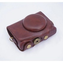 카메라가방 캐논 후지 니콘가방 니콘d850 pu 카메라 케이스 bag cover for canon powershot sx720 sx730 sx740 hs with strap, sx720 커피