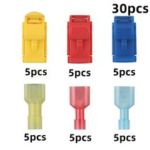 30/60PCS T-Tap 터미널 빠른 자체 스트리핑 전기 케이블 커넥터 스냅 스플 라이스 플라스틱 크림프 와이어, 01 30PCS