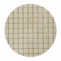 북유럽 오이오이 OYOY 그리드 라운드 매트 카페트 러그 지름 140 cm Off white