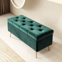 베드벤치 엔틱 북유럽 스테인레스 실내 현관벤치, 120x40x45cm 짙은 녹색