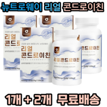 뉴트로웨이 리얼콘드로이친 연골 상어 미국산 해조칼슘 버드나무껍질 우슬 보스웰리아 초록입홍합 정 타입 고함량 상어연골분말, 3개, 60정