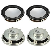 Fielect 4피스 DIY 마그네틱 스피커 5W 4옴 50mm 직경 원형 교체 라우드스피커