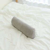 일라오 순면 경추 원통형 목베개 2개, 라이트 그레이 2개입