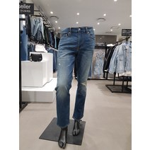 남성 바디핏 5포켓 미드 블루 데님 팬츠 (J318414-1A4)(1286791)