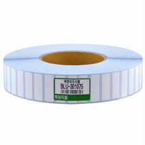 북원라벨 유포지 30X10mm 지관75mm 롤라벨 유포라벨 BLU-301075 바코드용라벨지