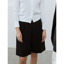 [에잇세컨즈] 폴리 투턱 버뮤다 팬츠 블랙 (113225AY75)