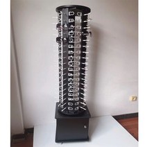 안경진열대 안경거치대 디스플레이 선글라스 안경 안경점 회전 판매대, 블랙 72 쌍