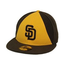 New Era 59Fifty San Diego Padres 옐로우 브라운 피티드 캡