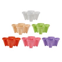 THE VEDO SHOP 5 Tier Stackable Garden - 실내/실외 수직 화분 세트 - 위에서 아래로 자체 급수 계층, 12x12x18 인치, 플라스틱, 초록