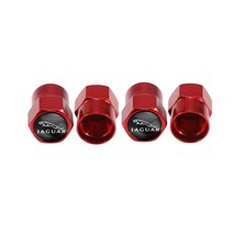 차량 수리 4PCS 알루미늄 합금 자동차 휠 타이어 밸브 캡 재규어 XF XJ XKR S 형 F X F페이스 용 먼지 액세, 06 B red